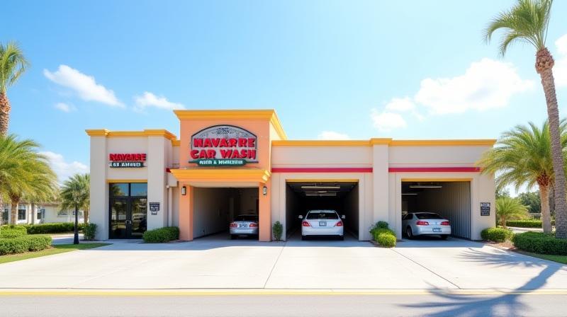Entrance view of NAVARRE CAR WASH LLC facility from the street